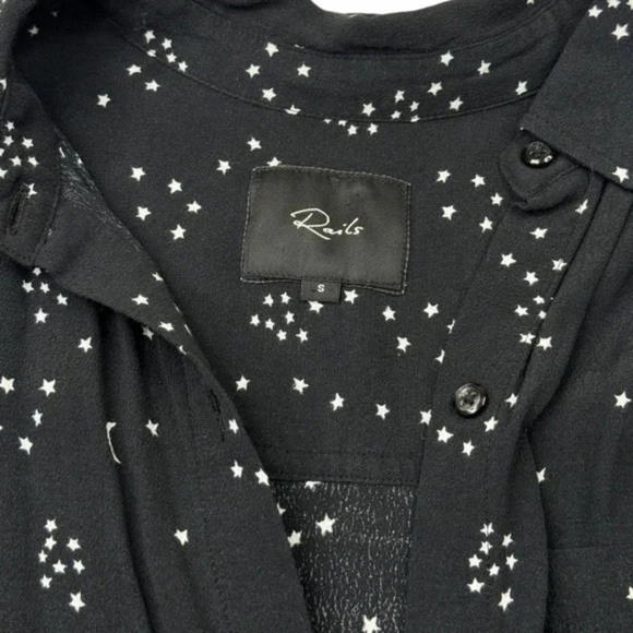 Rails Val Galaxy Tie Front Celestial Shirt Black - Picture 8 of 15